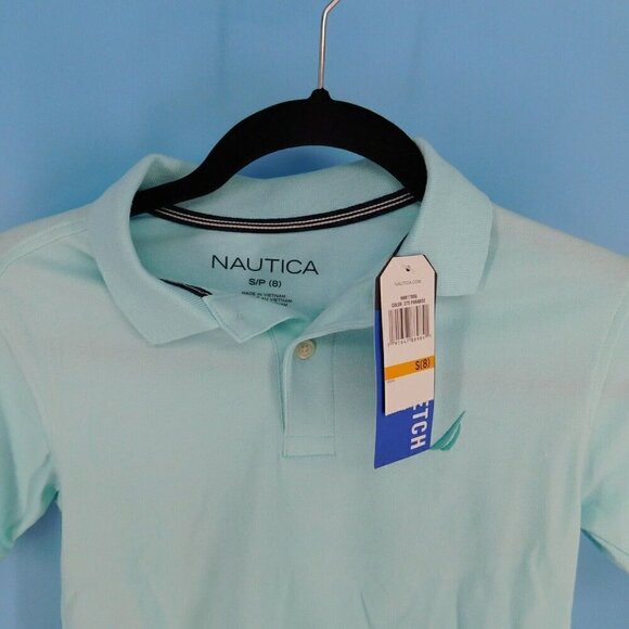 Nautica Polo Boys Paradise Blue Small Medium Large NEW - Picture 2 of 4